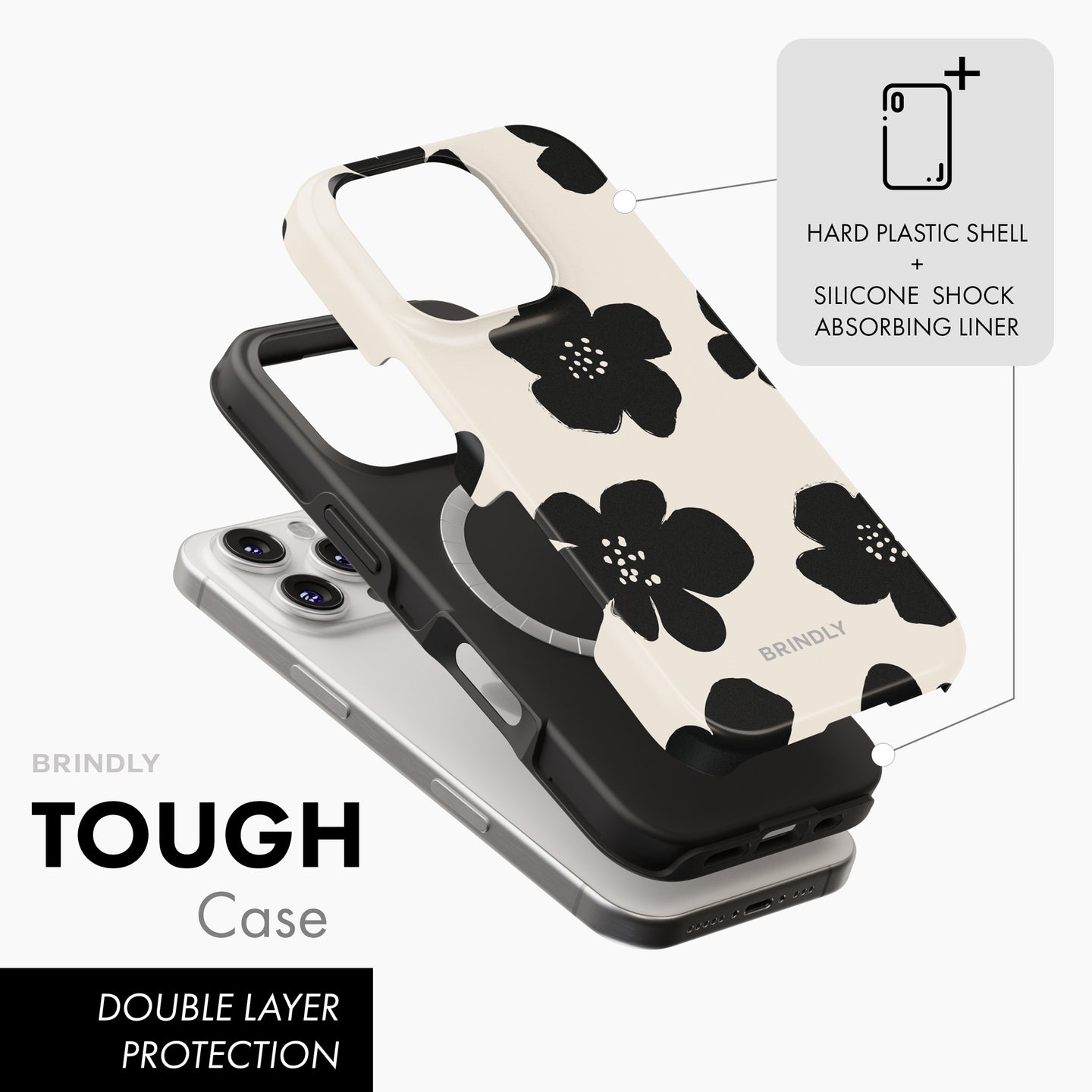 Inky Blossom - MagSafe Tough Phone Case