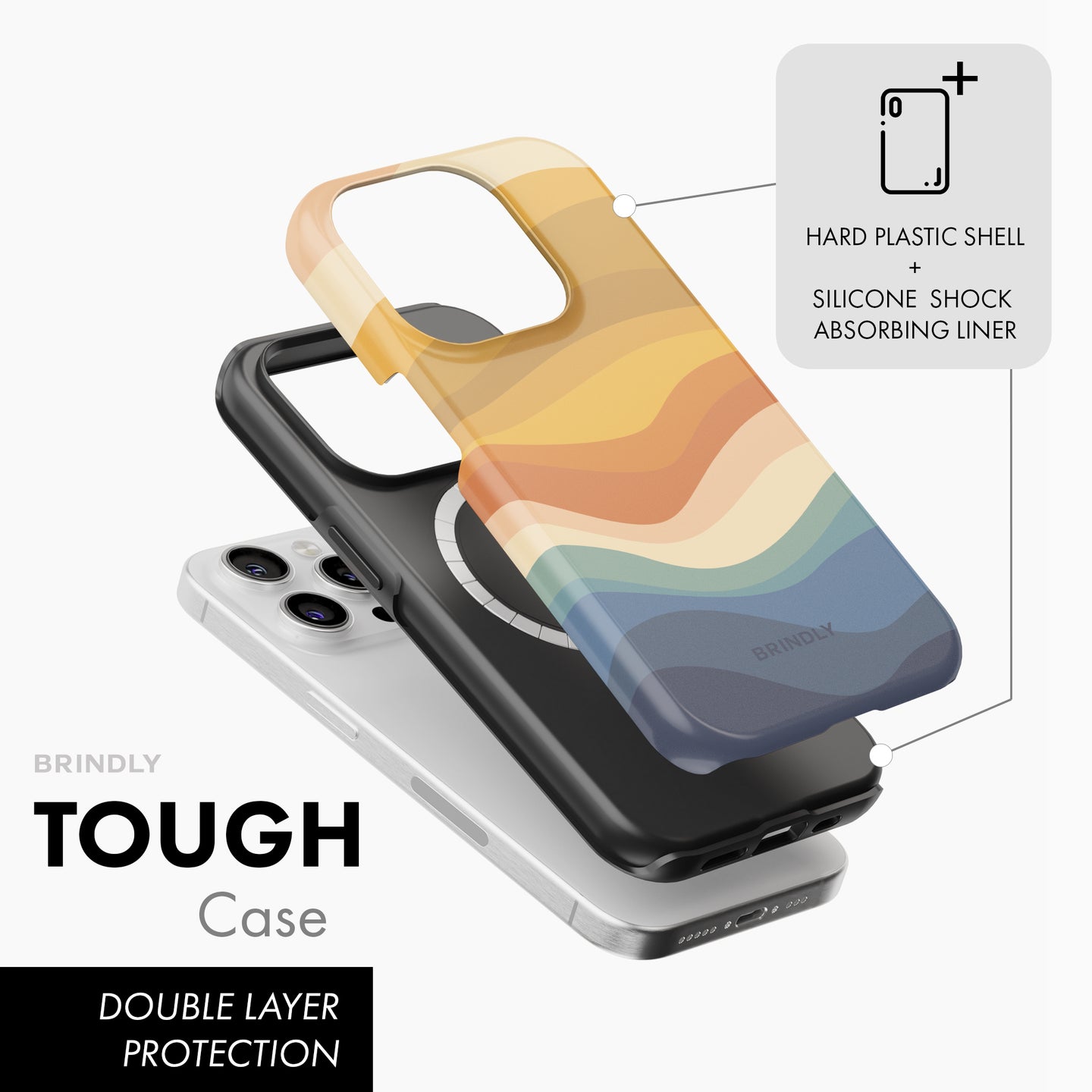 Retro Sunset - Tough Phone Case (MagSafe)