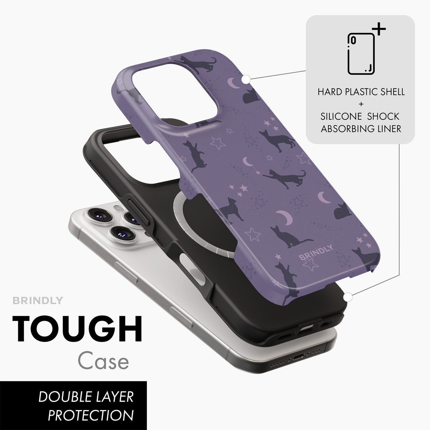 Moonlit Purr - MagSafe Tough Phone Case