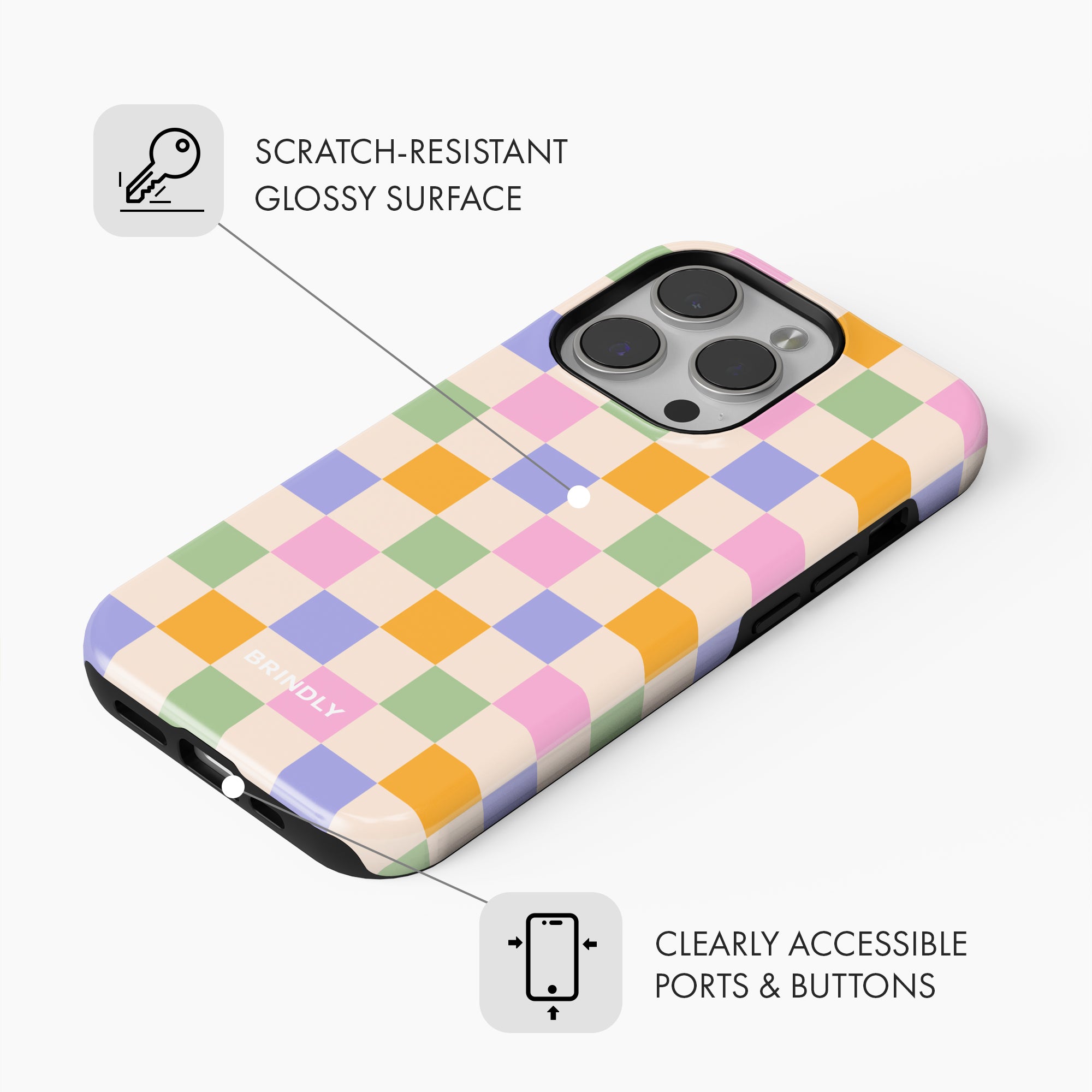 Pastel Checks - Tough Phone Case (MagSafe)