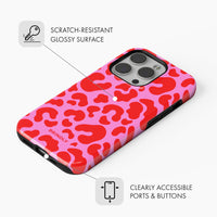 Red & Pink Leopard - Tough Phone Case (MagSafe)