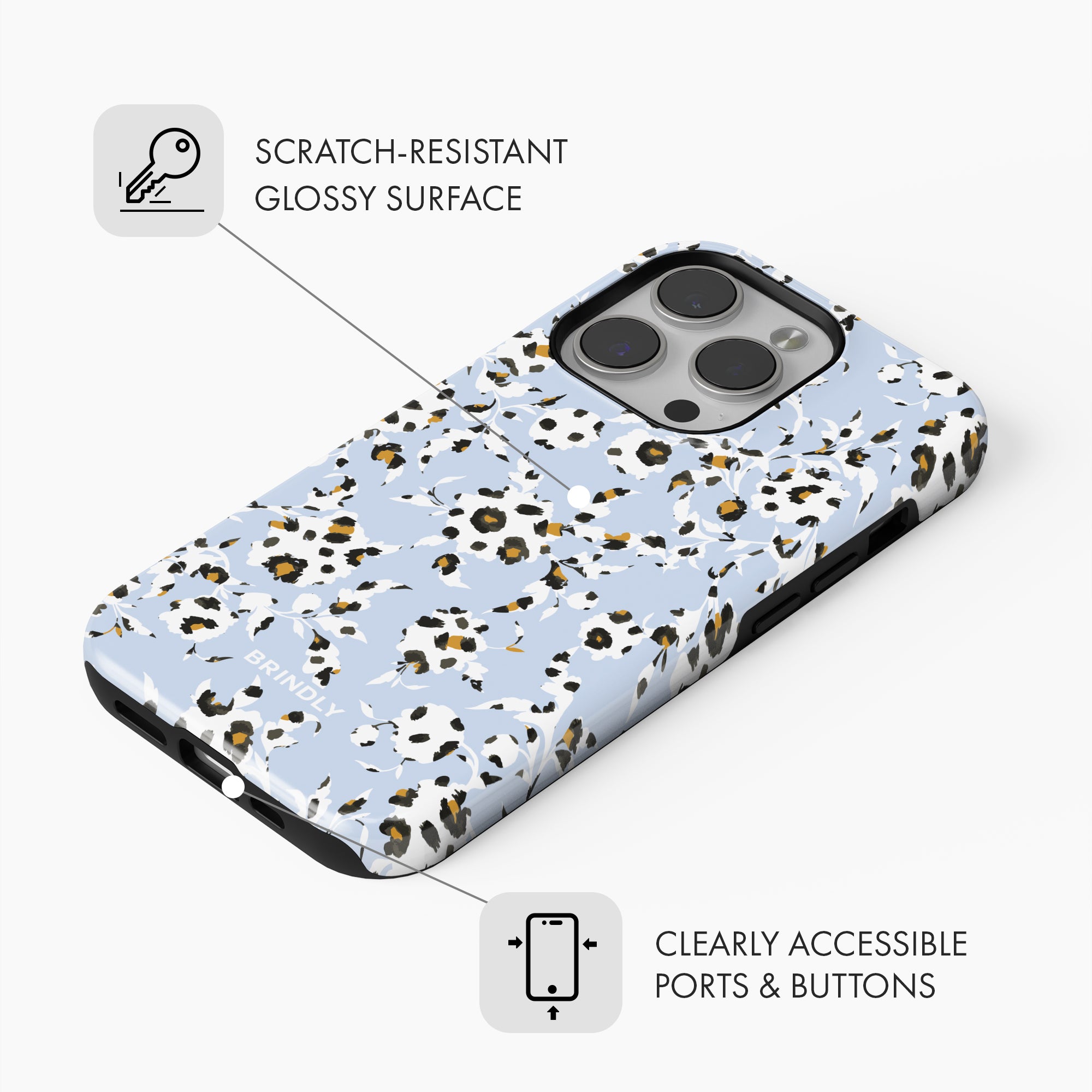 Blue Leo Flora - Tough Phone Case