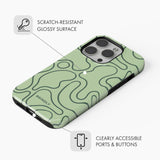 Olive Lines - Tough Phone Case