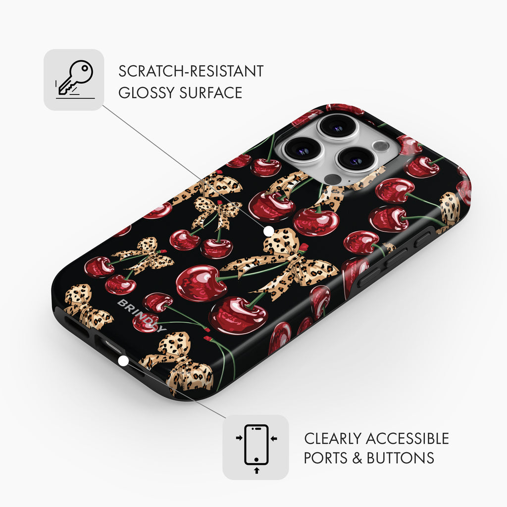 Cherry Leopard - Tough Phone Case