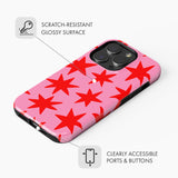 Pink & Red Stars - Tough Phone Case (MagSafe)