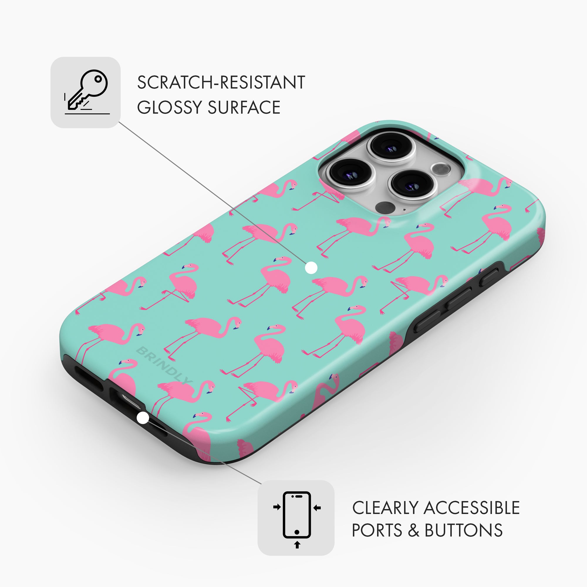 Flamingo Fizz - Tough Phone Case