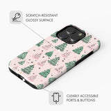 Pink & Mint Pines - Tough Phone Case