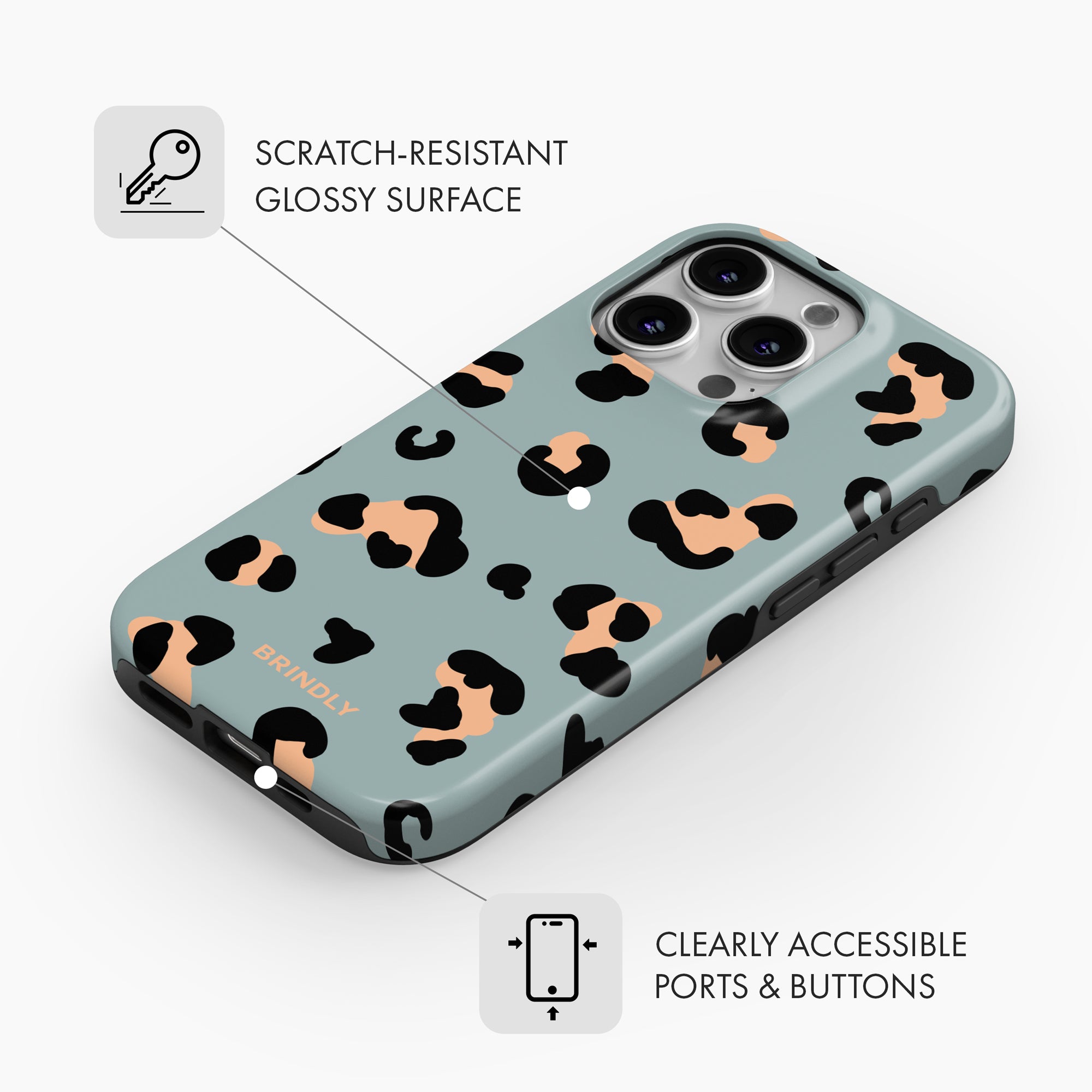 Sage Leopard - Tough Phone Case