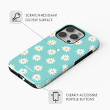 Teal Daisy - Tough Phone Case