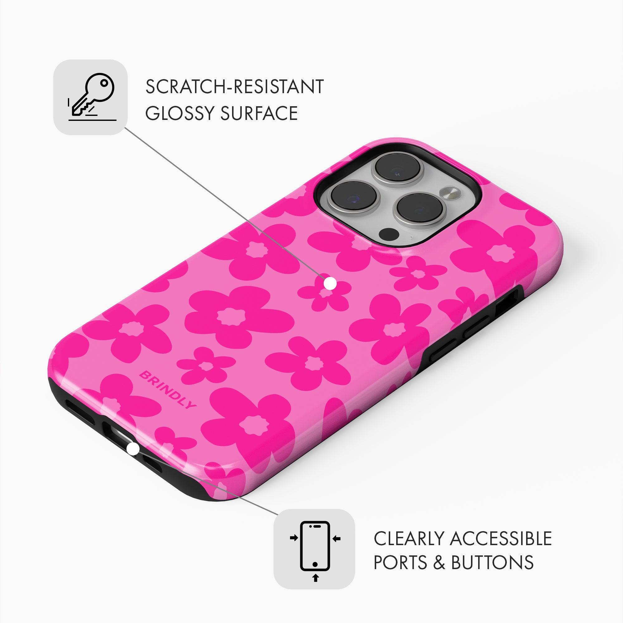 Pop Pink Daisy - Tough Phone Case