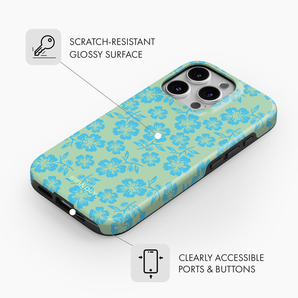 Aqua Bloom - Tough Phone Case