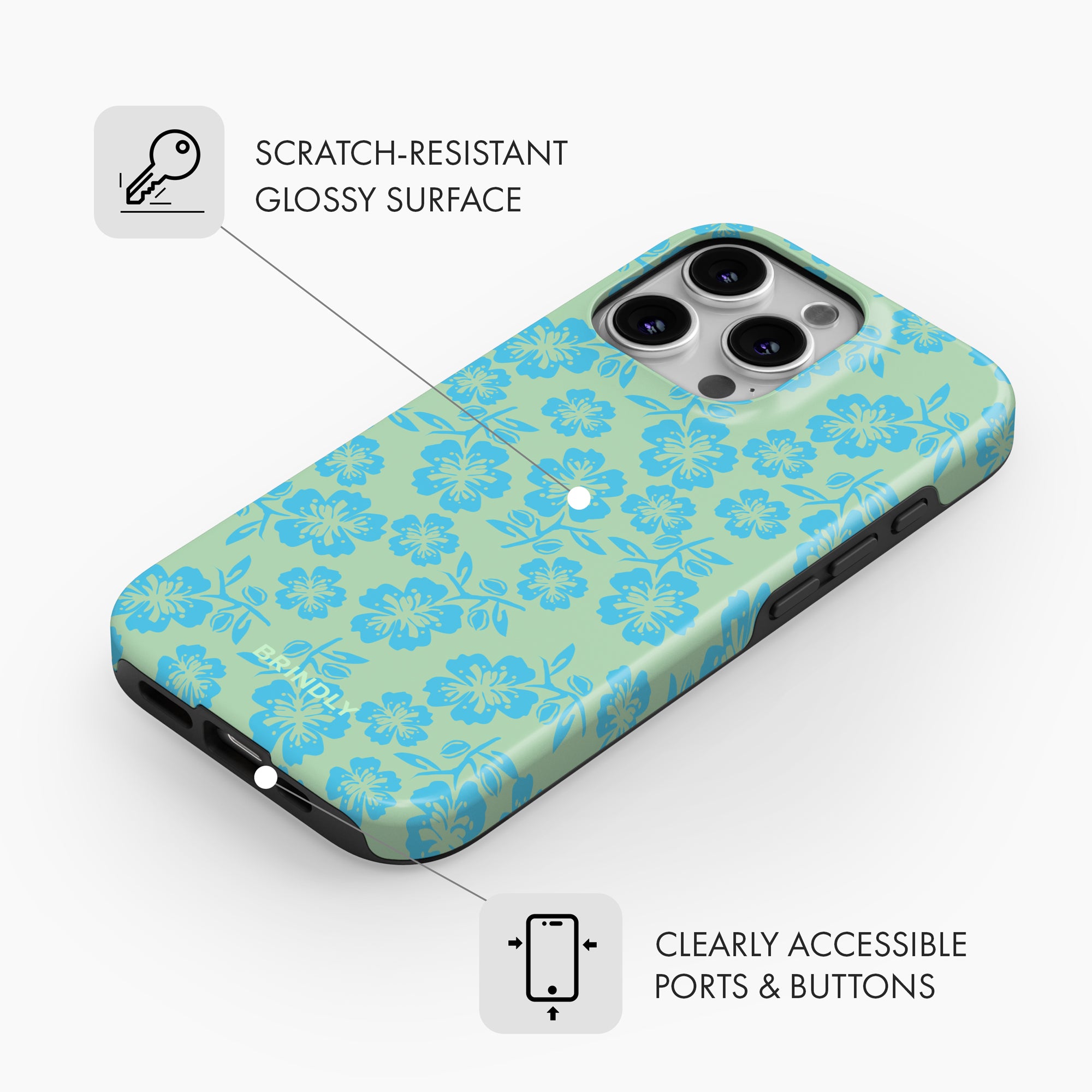 Aqua Bloom - Tough Phone Case