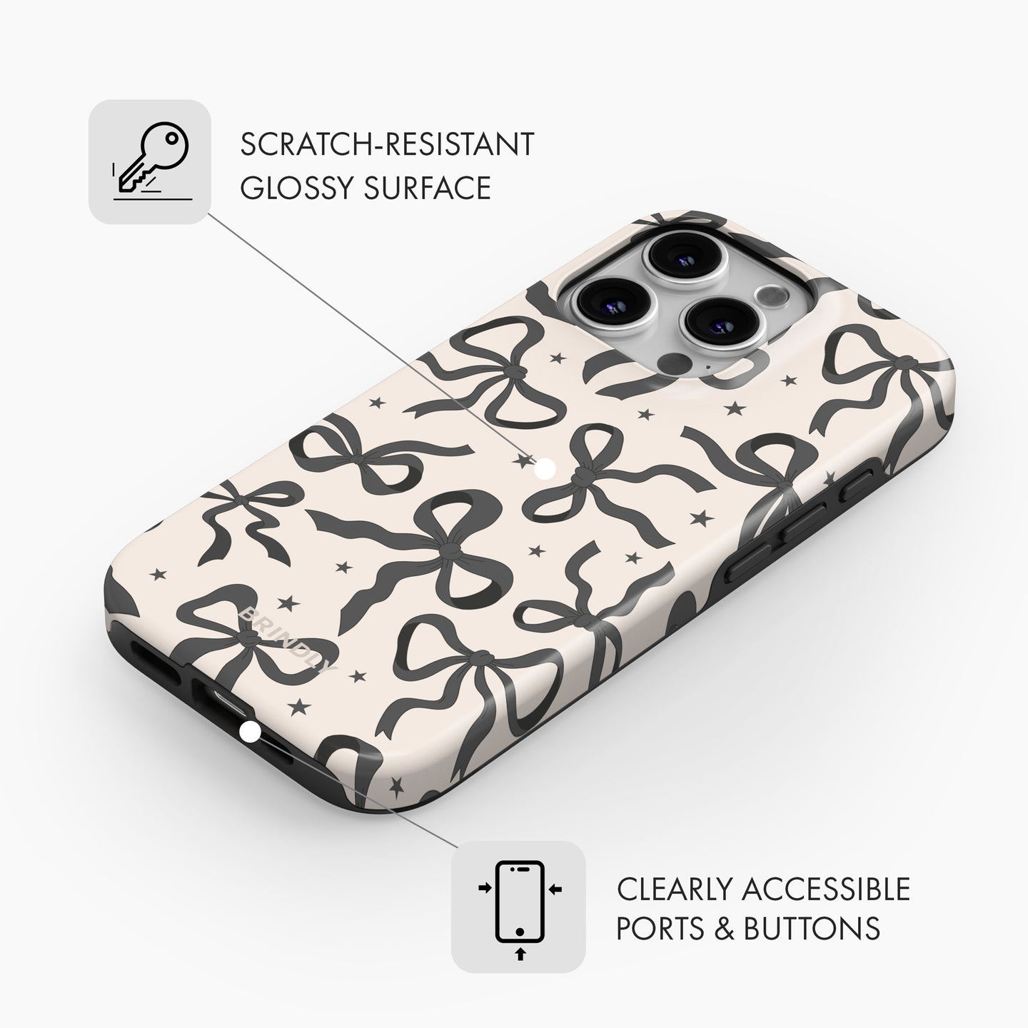 Midnight Bows - Tough Phone Case