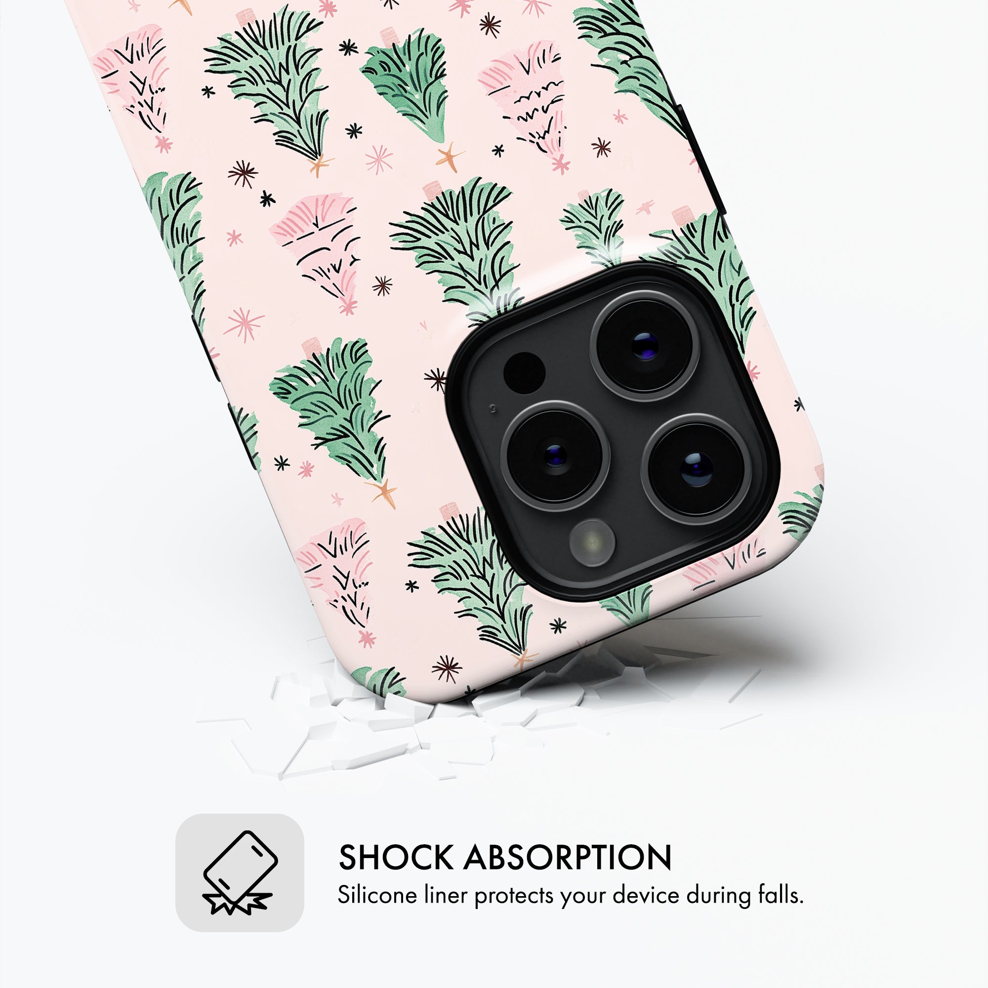 Pink & Mint Pines - Tough Phone Case