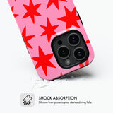 Pink & Red Stars - Tough Phone Case (MagSafe)