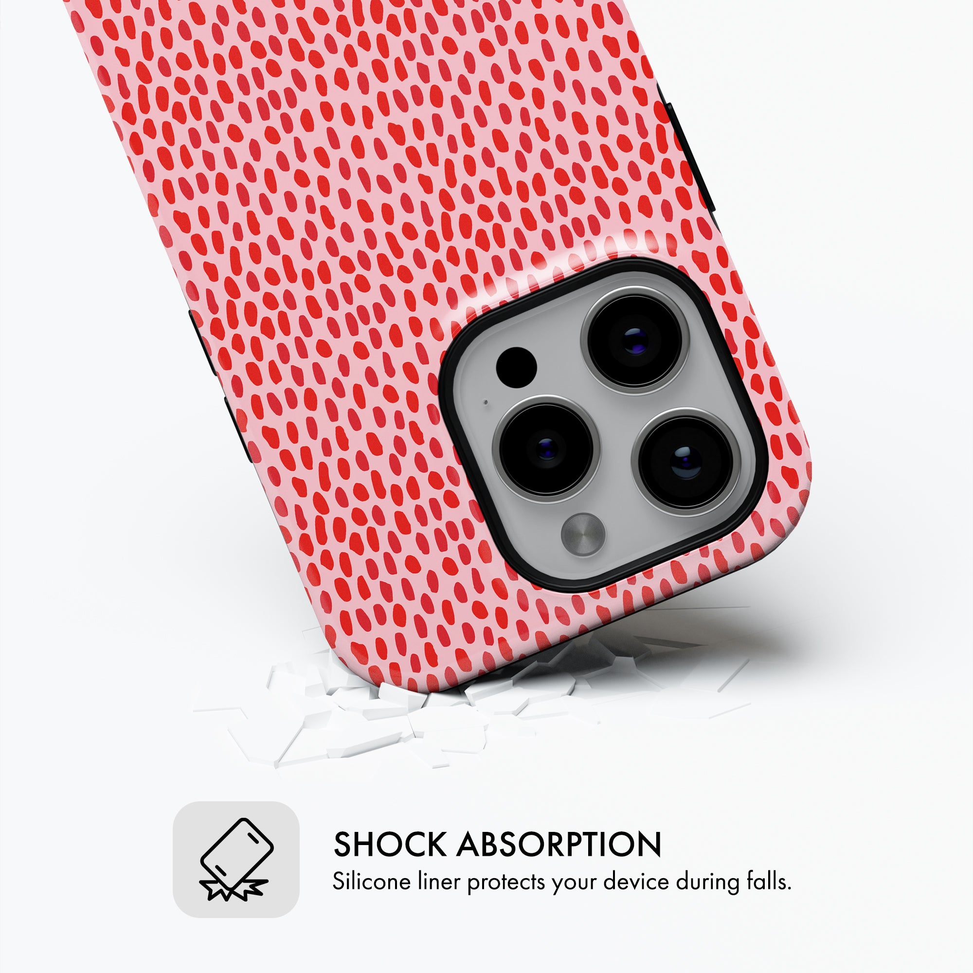 Red & Pink Spot - Tough Phone Case