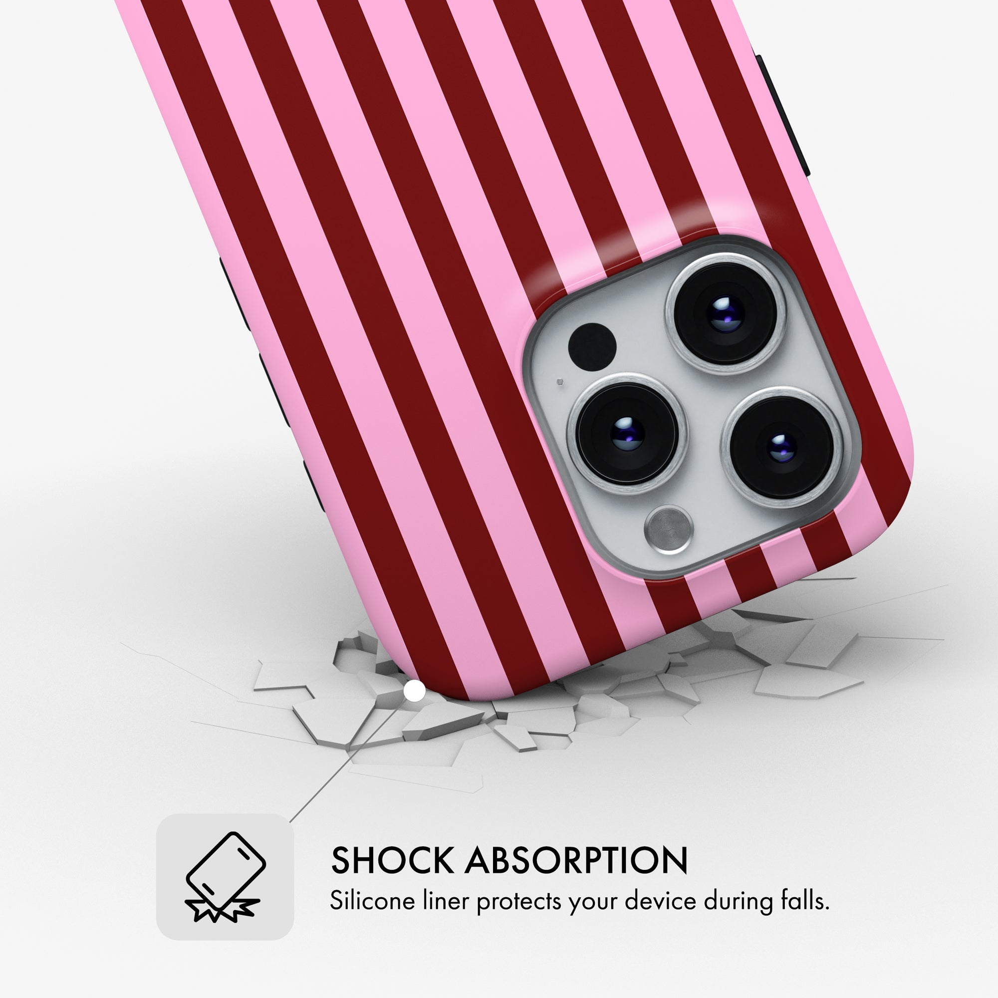 Cherry Stripe - Tough Phone Case
