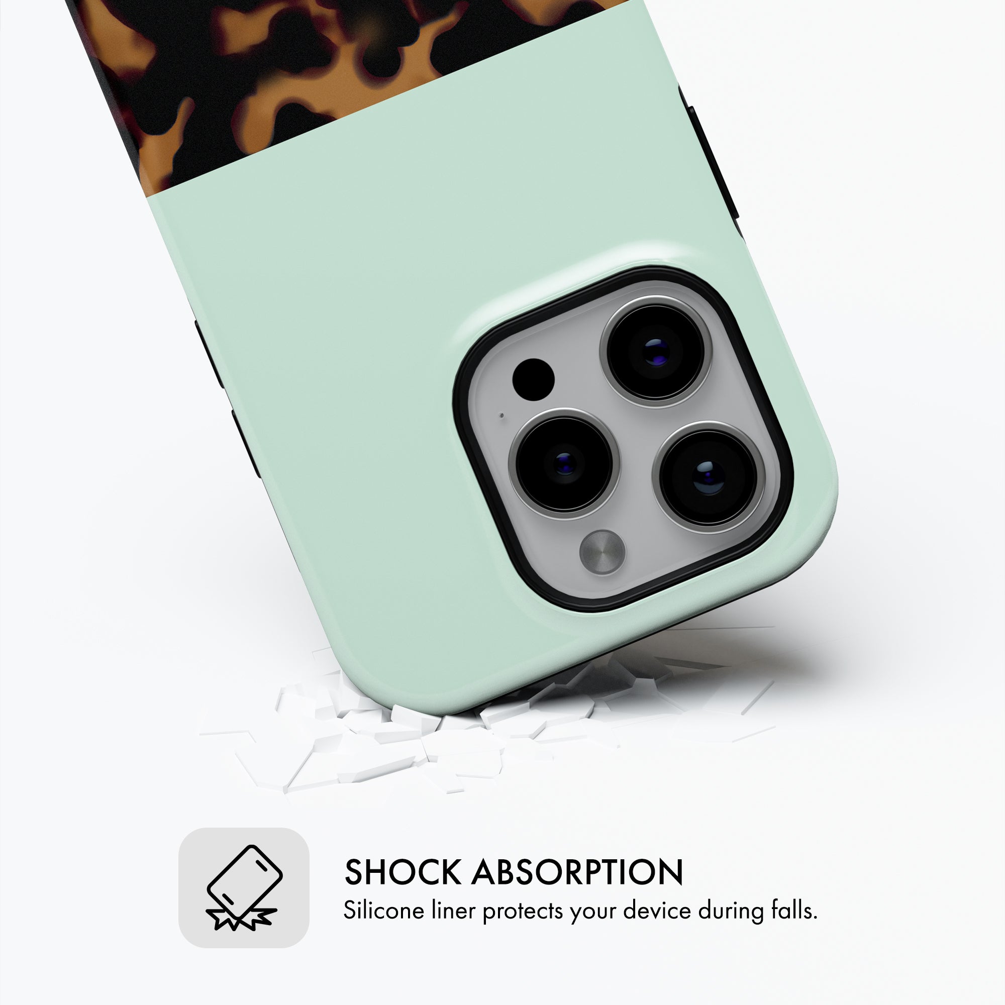 Mint Tortoise Shell - Tough Phone Case (MagSafe)