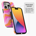 Pink Orange Wave - Tough Phone Case