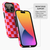 Red & Pink Check - Tough Phone Case