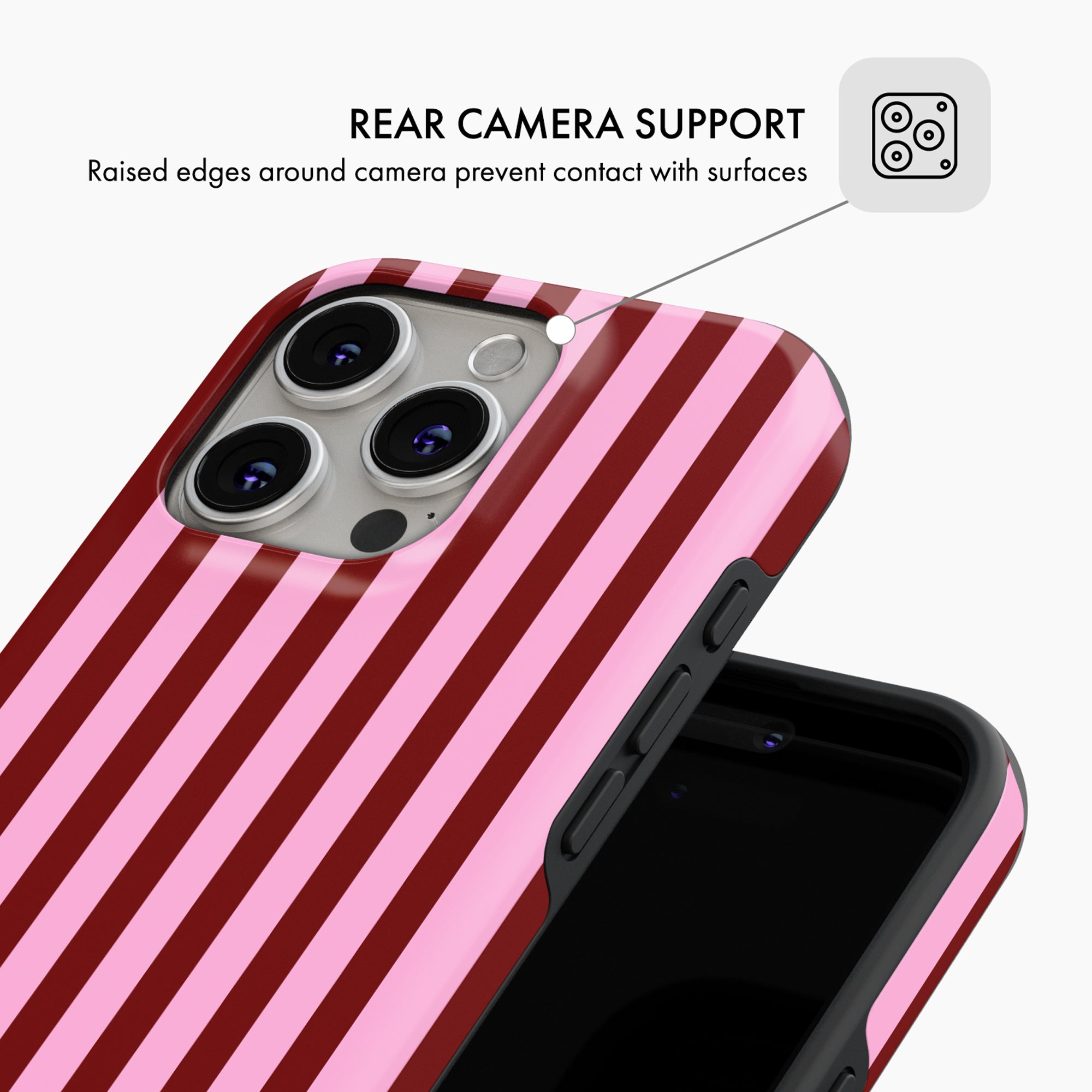 Cherry Stripe - Tough Phone Case