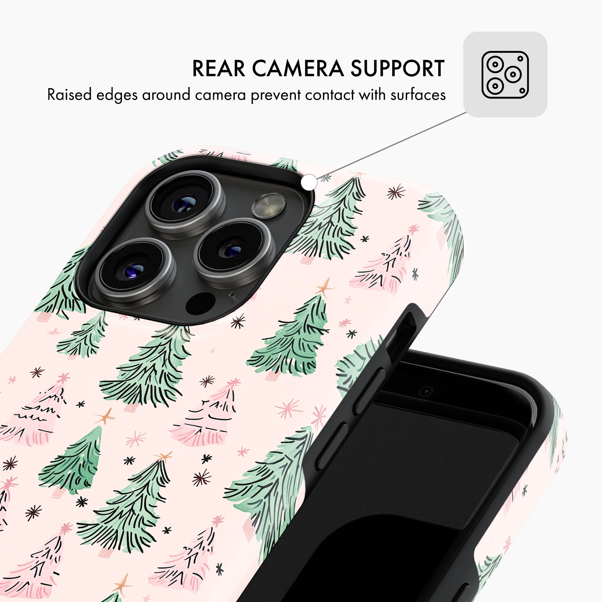 Pink & Mint Pines - Tough Phone Case