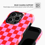 Red & Pink Check - Tough Phone Case (MagSafe)