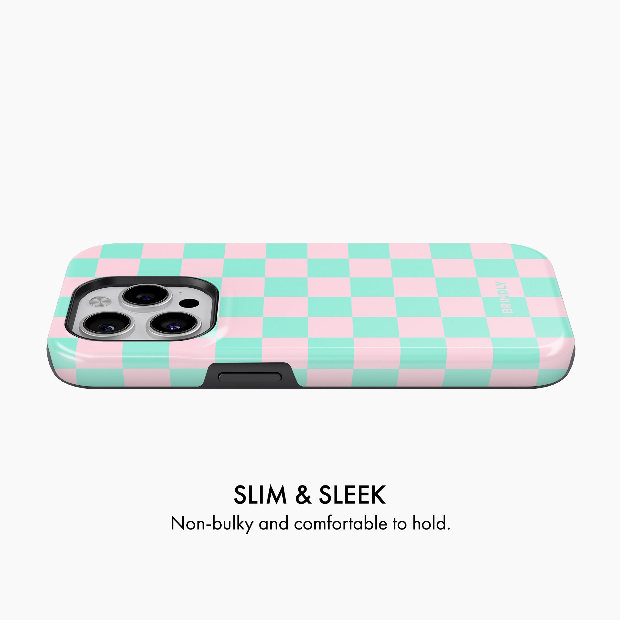 Minty Pink Check - Tough Phone Case (MagSafe)